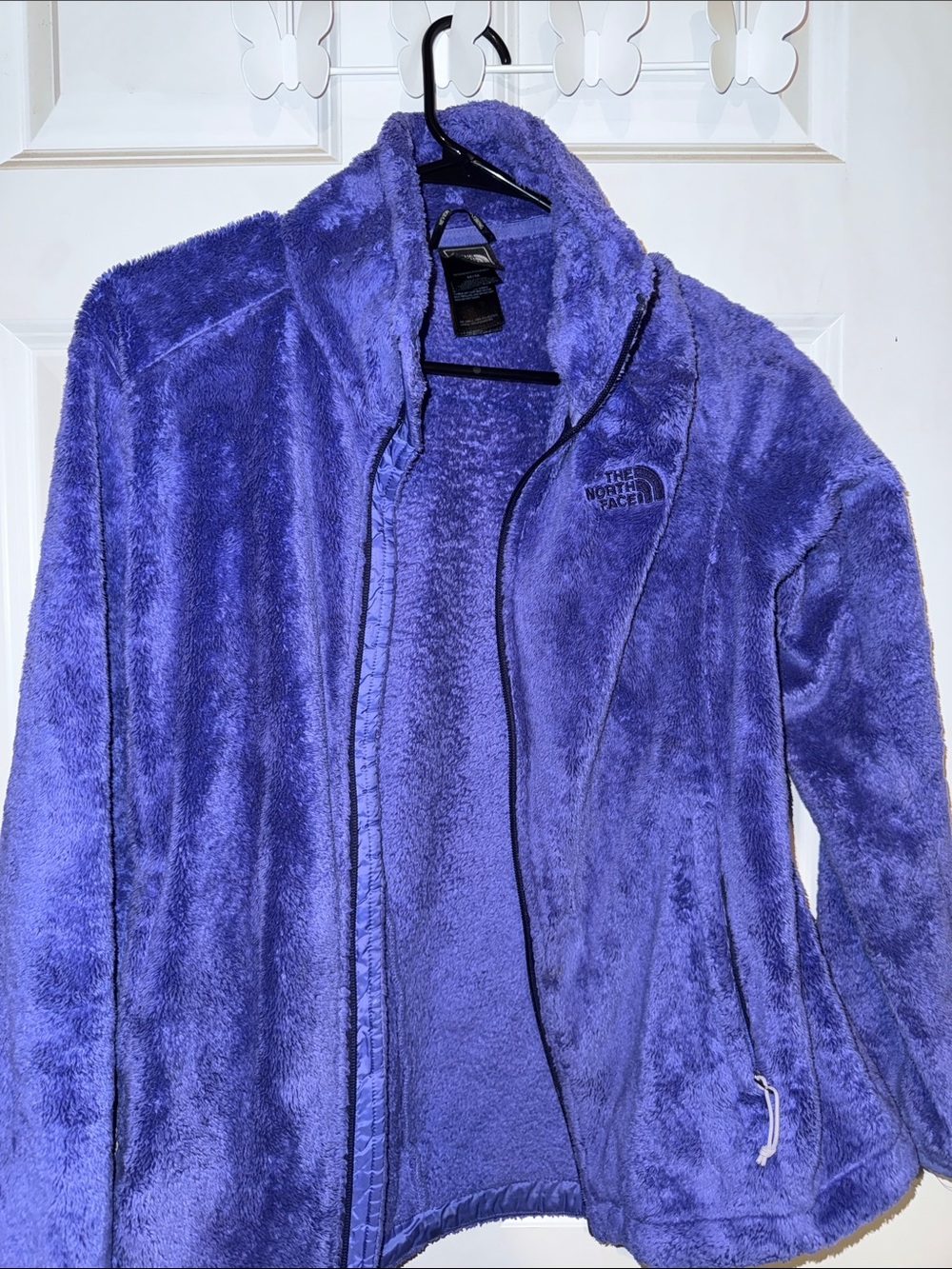 The North Face Purple Fuzzy Teddy Fleece Jacket - Women